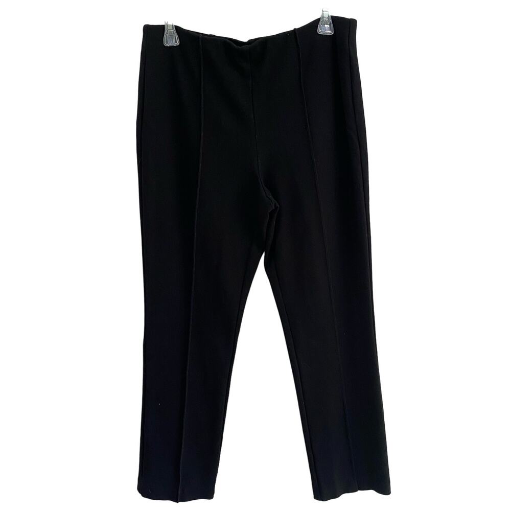 Chico’s Black Slimming Front Pleat Leggings Tummy Control Size 1R (M/8)